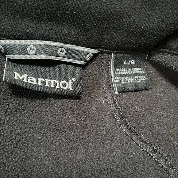 Marmot Men's Fleece Lined Full Zip Jacket Grey Large - Has Paint on the Sleeve - Picture 7 of 7